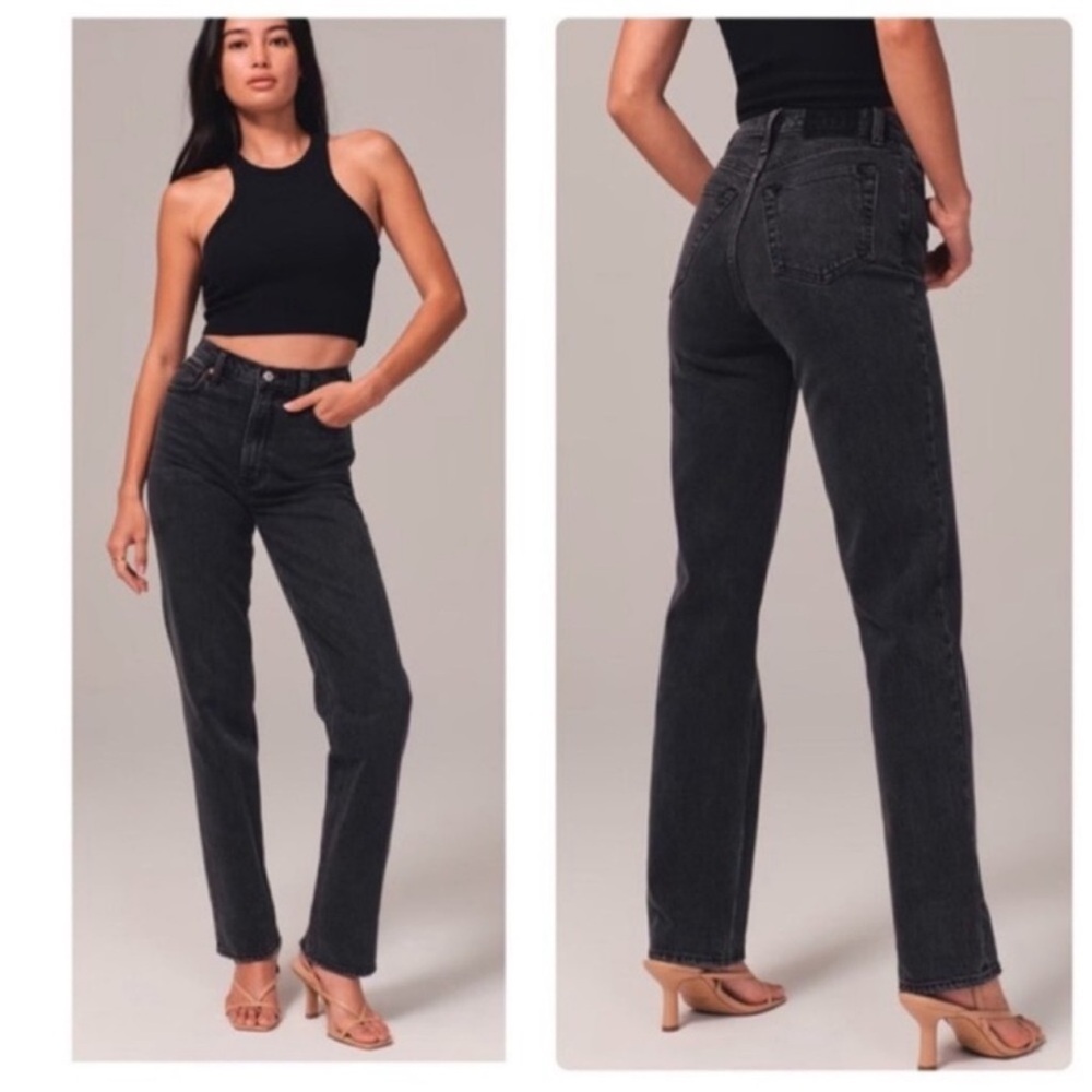 Abercrombie & Fitch Ultra High Rise 90s Straight Jeans Women’s Size 24 - Picture 3 of 6